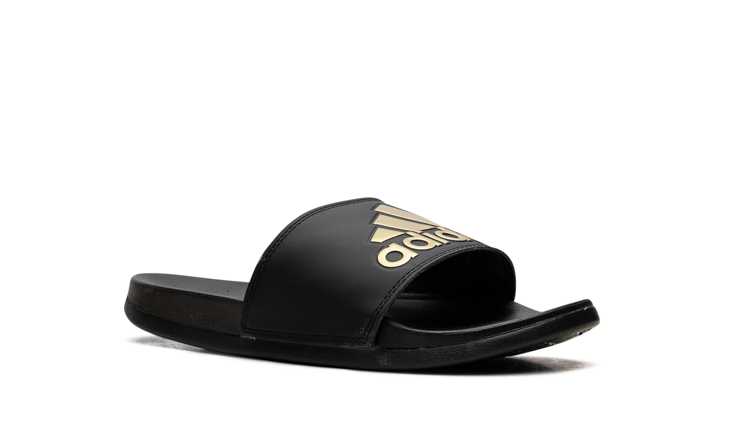 Adilette Comfort Slides "Core Black Gold Metallic" GY1946