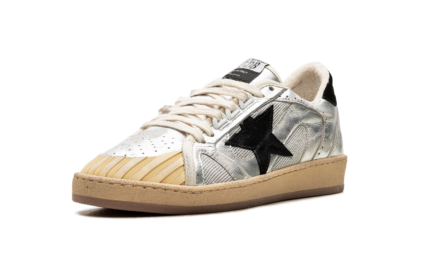 BALL STAR DOUBLE QUARTER WITH WAVES LAMINATED AND NET UPPER SUEDE STAR AND HEEL "SILVER BLACK" GWF00556.F005687.60246